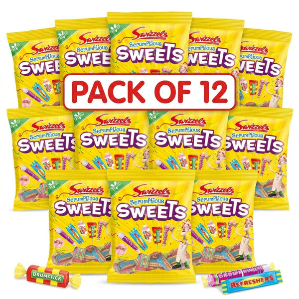 Swizzels Sweet Variety Pack 36 Bags | Scrumptious, Refreshers Choos & Curious Chews