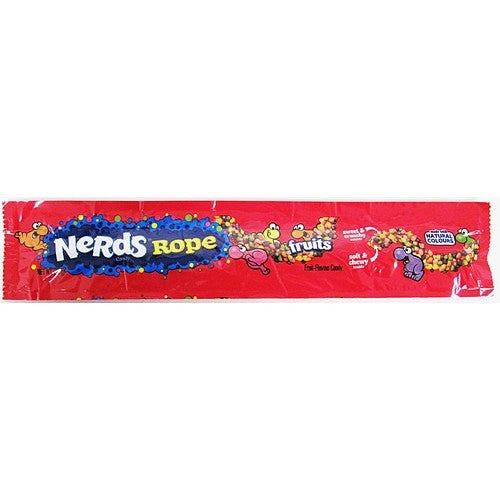 Nerds Rope Fruit Flavour Candy 26g x 24 | Crunchy & Chewy Sweets
