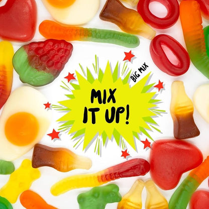 Bebeto Big Mix Gummy Sweets 150g | Halal Fruit Jelly Candy | 10 or 40 Packs