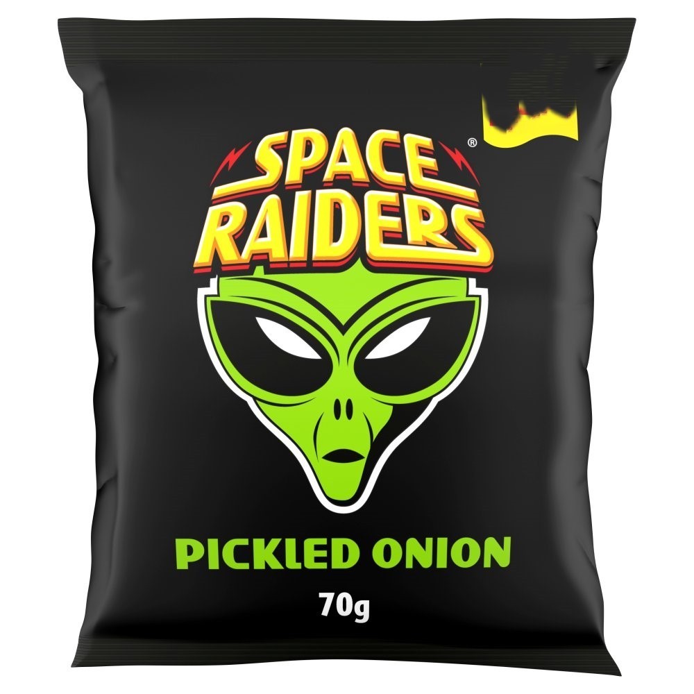 Space Raiders Crisps Beef & Pickled Onion 20 x 70g Bulk Box