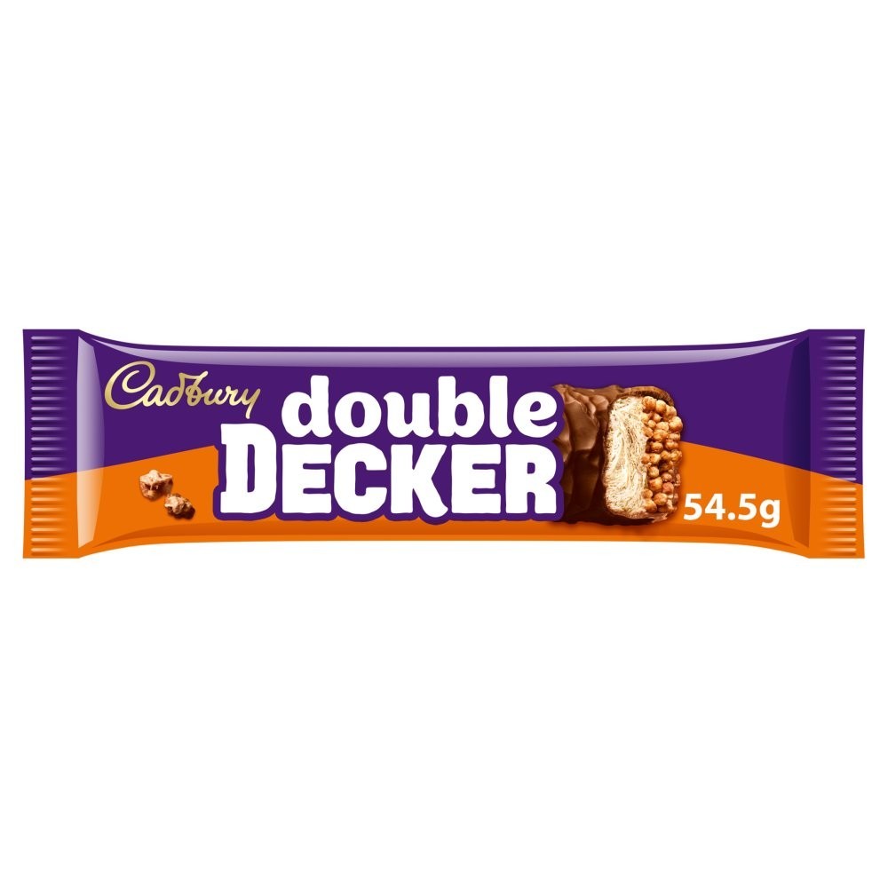 Cadbury Chocolate Bars Bulk Box 48x - Crunchie, Boost, Double Decker, Curly Wurl