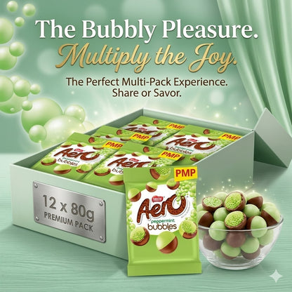 Aero Bubbles Chocolate Sharing Bag Multipack Bulk Buy Peppermint or Caramel 80g