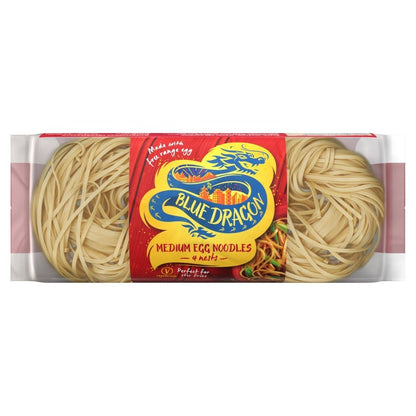 Blue Dragon Medium Egg Noodles 250g x 8 | Chinese Stir-Fry Noodles