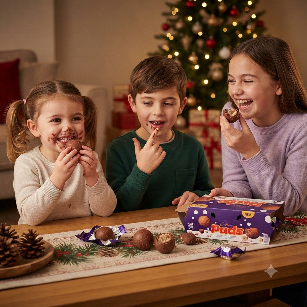 35g x 48 Cadbury Dairy Milk Chocolate Puds Single Bulk Box Xmas Festive Treat