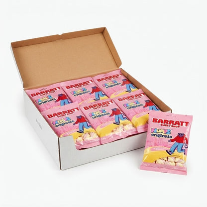 Barratt Flumps Originals Marshmallow Sweets 130g x 12 | Classic Soft & Fluffy