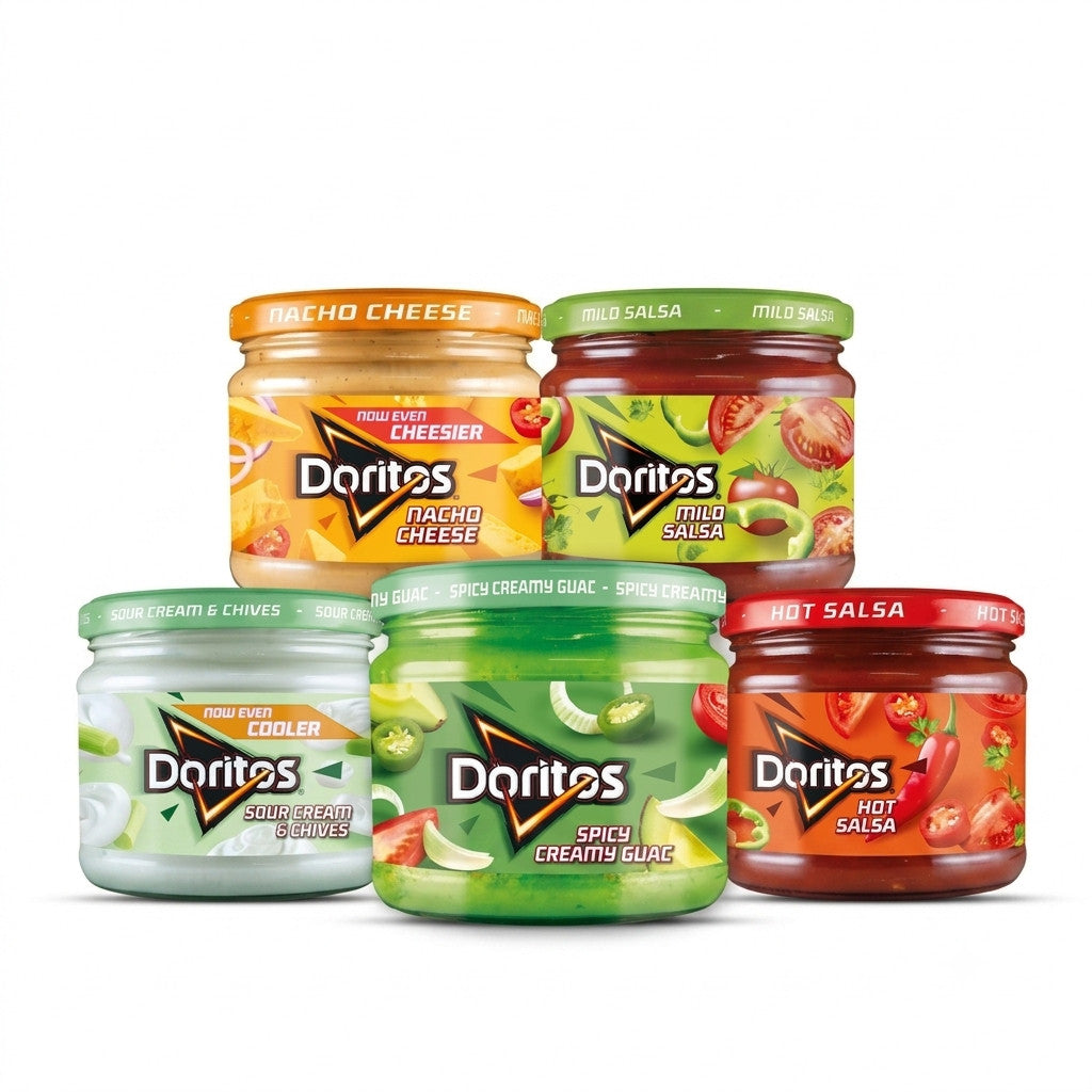 Doritos Sharing Dip 280g / 300g | Nacho Cheese, Cool Sour Cream & Salsa