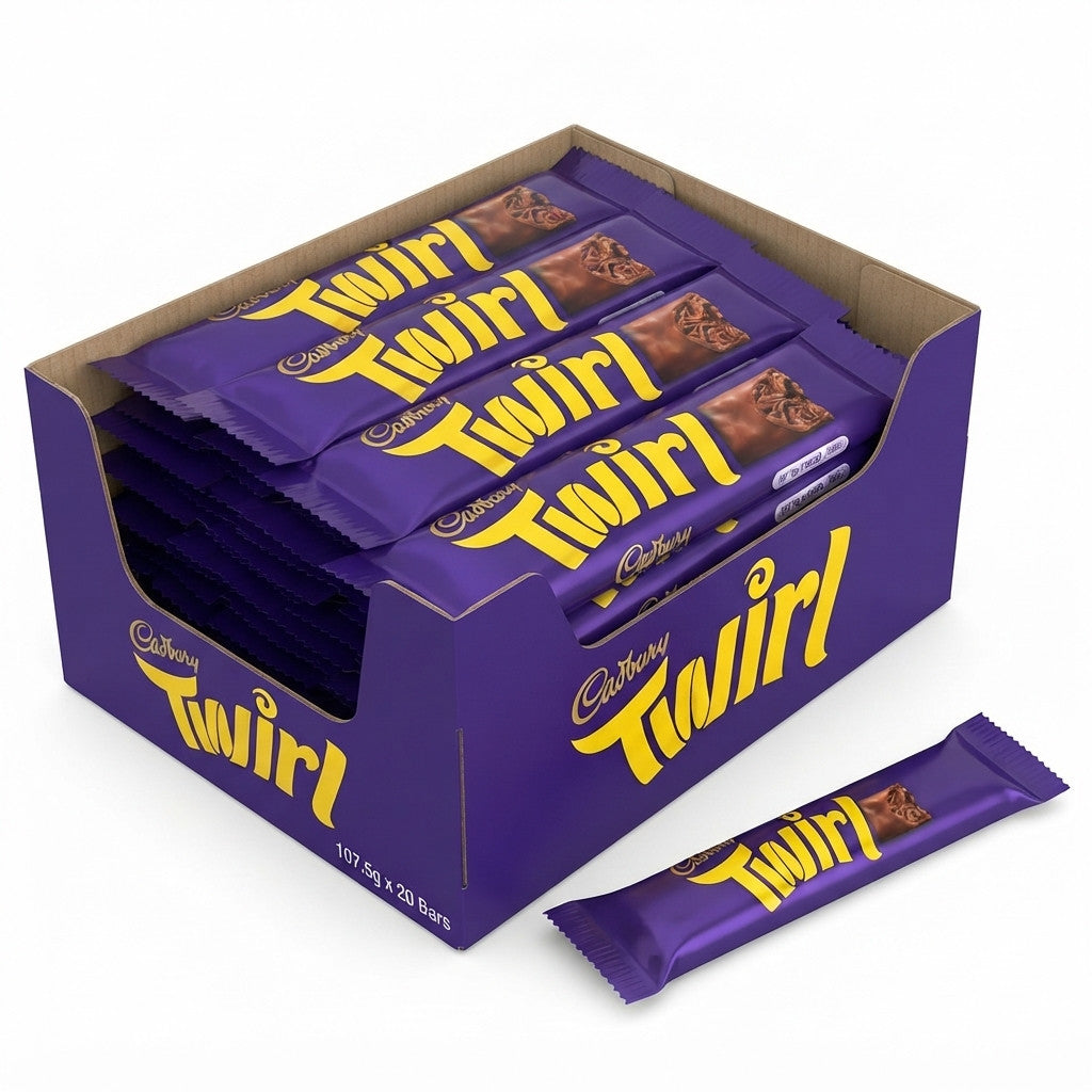 Cadbury Twirl Chocolate Bar Range Xtra Duo 54g 107.5g 43g Bulk Box Multipack