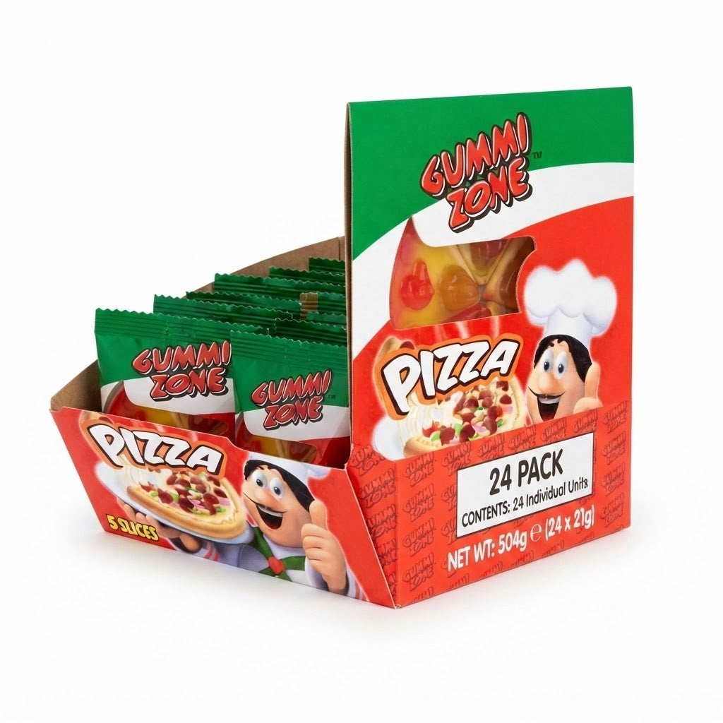 Gummi Zone Pizza Slices Gummy Candy 21g | 24 or 144