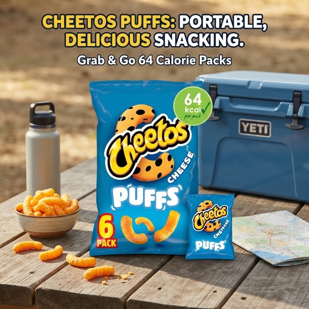 Cheetos Puffs Cheese Snacks 18 x 6 x 13g | 108 Packs | Vegetarian