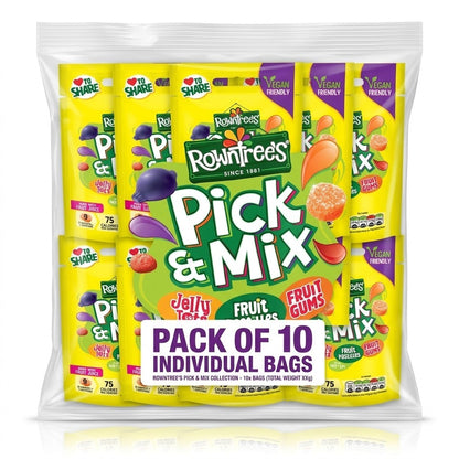 Rowntree's Fruit Gums & Jelly Sweets Variety Pack 120g x 50 | 5 Favourite Varieties