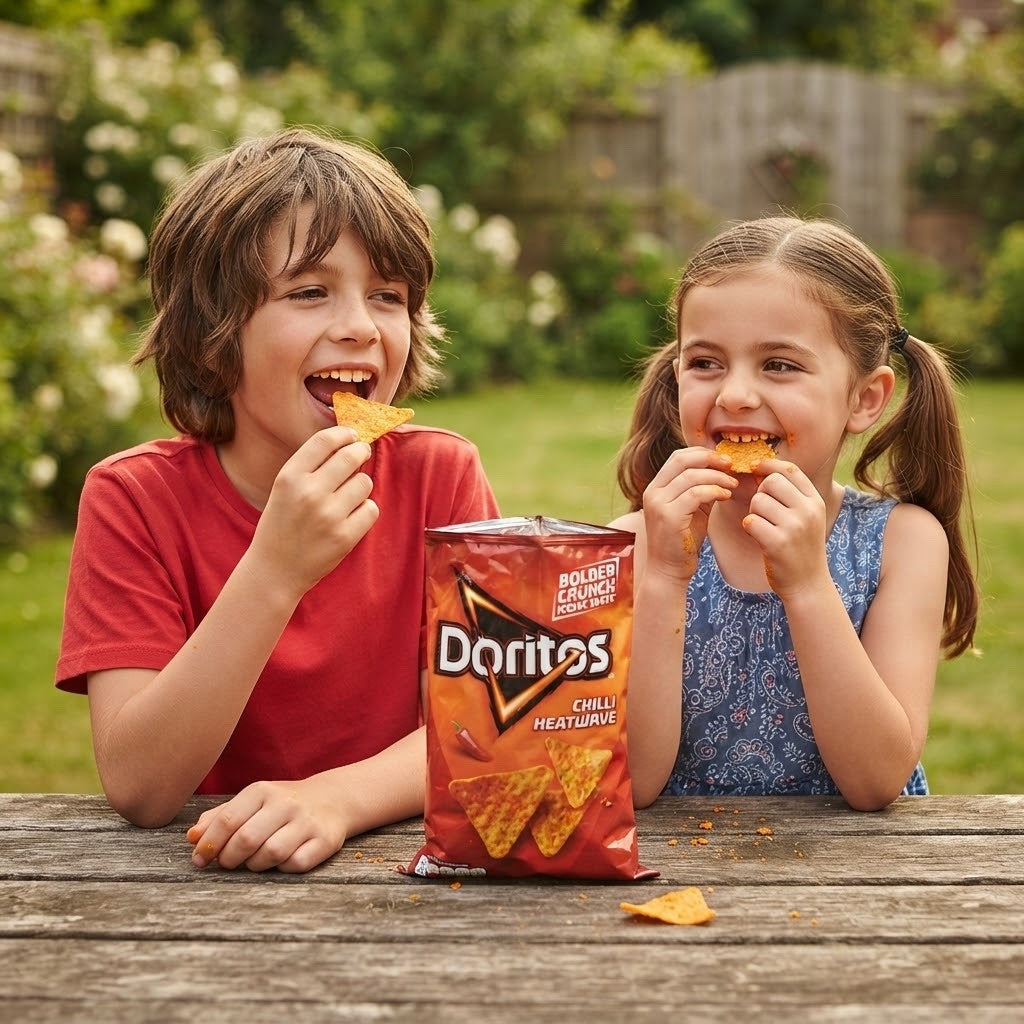 Doritos Chilli Heatwave Tortilla Chips 180g x 12 | Intense Chilli Sharing Crisps