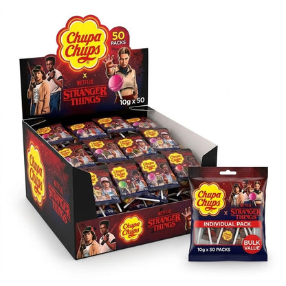Chupa Chups Stranger Things Lollipops 10g x 50 | Assorted Flavours
