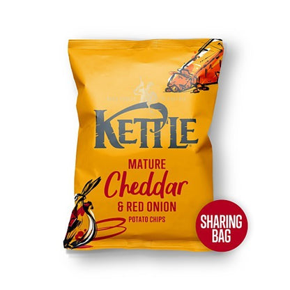Kettle Potato Chips 70g x 12 | Honey Dijon Mustard or Mature Cheddar & Red Onion
