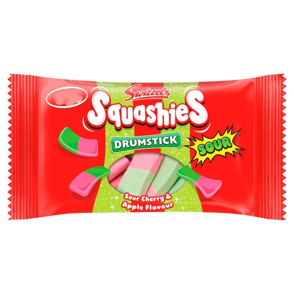 Swizzels Squashies Sweets 60g x 30 | Raspberry & Milk or Cherry & Apple