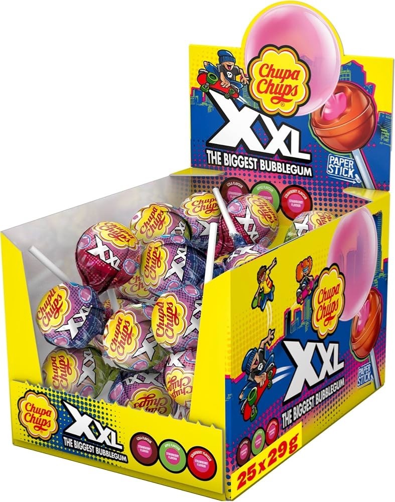 Chupa Chups Flavour Playlist XXL Lollipops 725g x 25 | Variety Pack