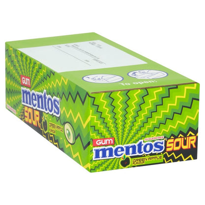 Mentos Sour Chewing Gum Green Apple Flavour Sugarfree Pocket Bottle 30g x 10