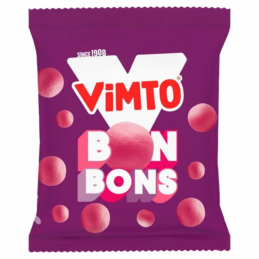 Vimto Bon Bons 120g x 12 Bulk Pack | Real Fruit Juice & Natural Colours | Vegetarian