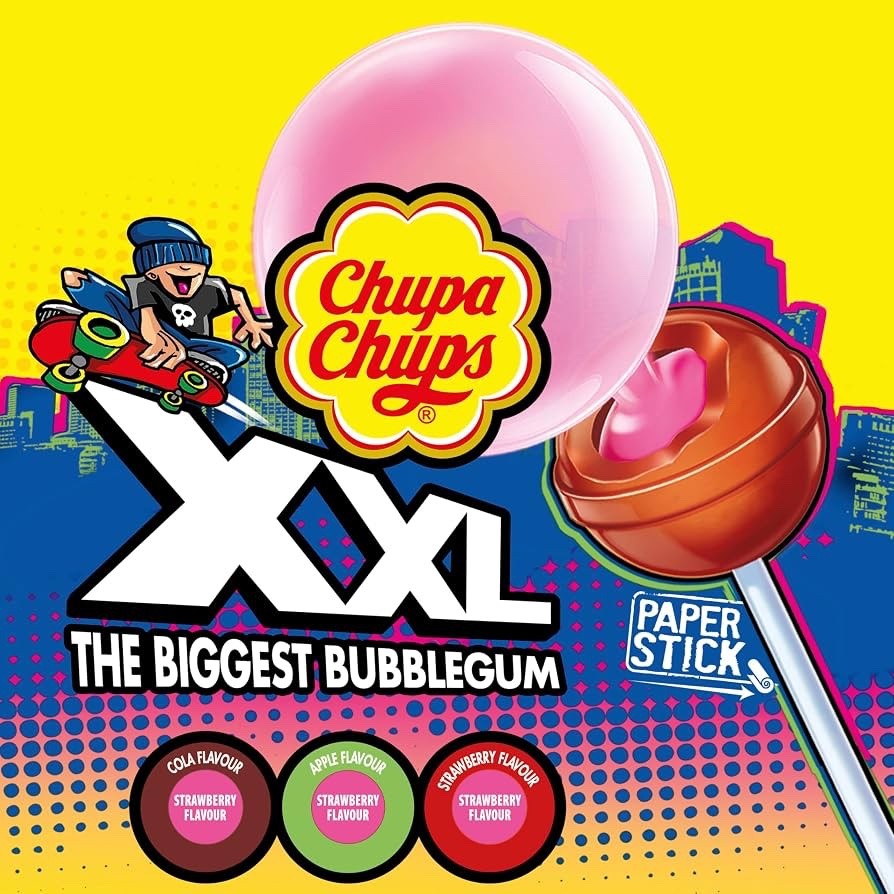 Chupa Chups Flavour Playlist XXL Lollipops 725g x 25 | Variety Pack