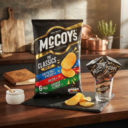 McCoy's Classic Variety Multipack Crisps 25g x 6 x 20 | 3 Full-On Flavours