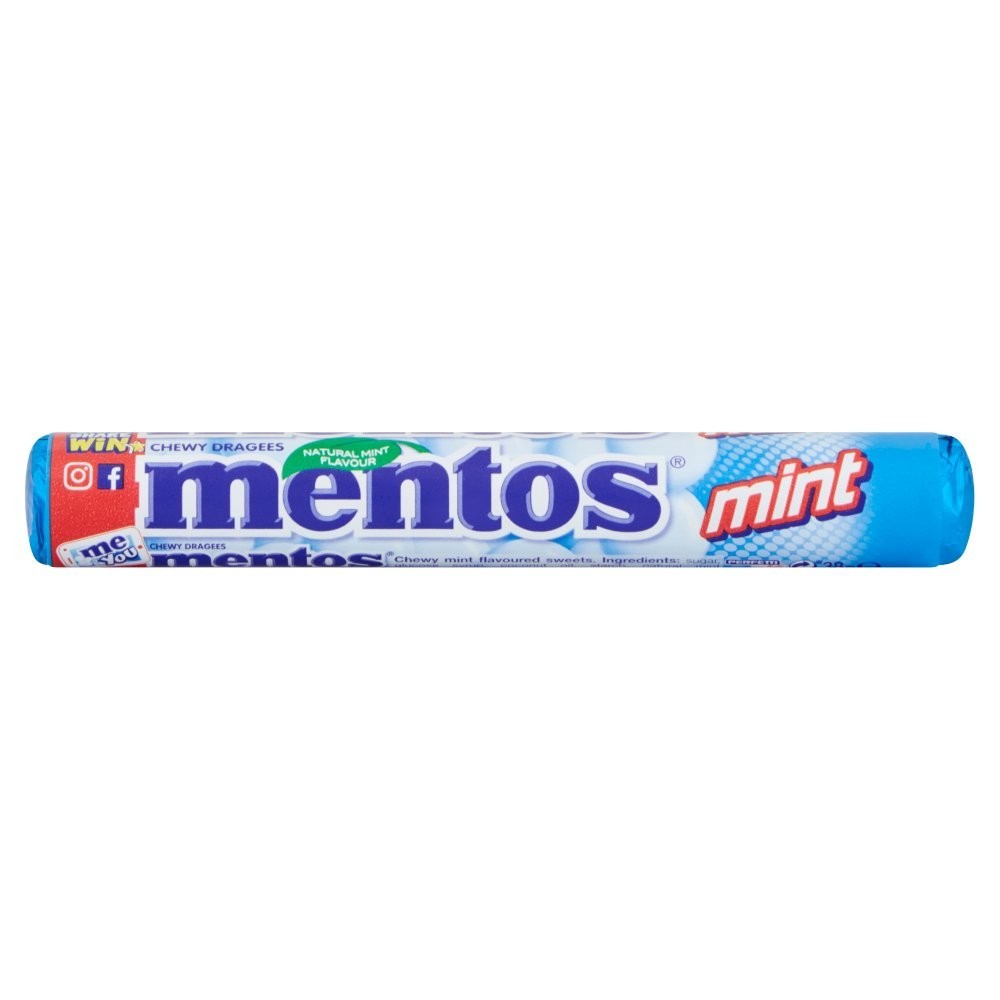 Mentos Chewy Dragees Rolls 38g | Mint, Fruit, Berry & Sour | Bulk