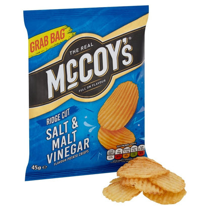 McCoy's Crisps 45g x 26 | Thick-Cut Ridged Grab Bags | 4 Flavours