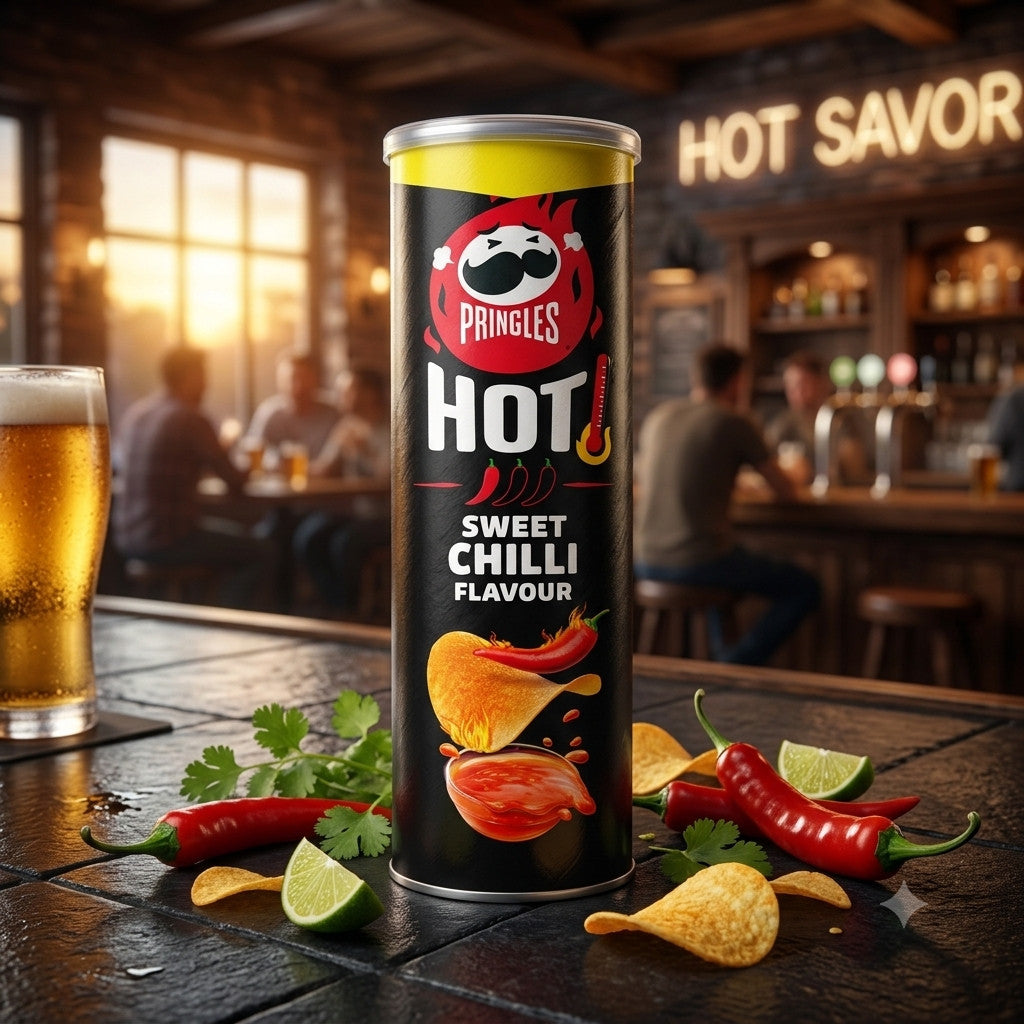 Pringles Hot Crisps 160g x 6 | Sweet Chilli & Blazin' Fried Chicken