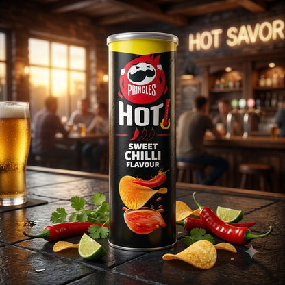 Pringles Hot Crisps 160g x 6 | Sweet Chilli & Blazin' Fried Chicken