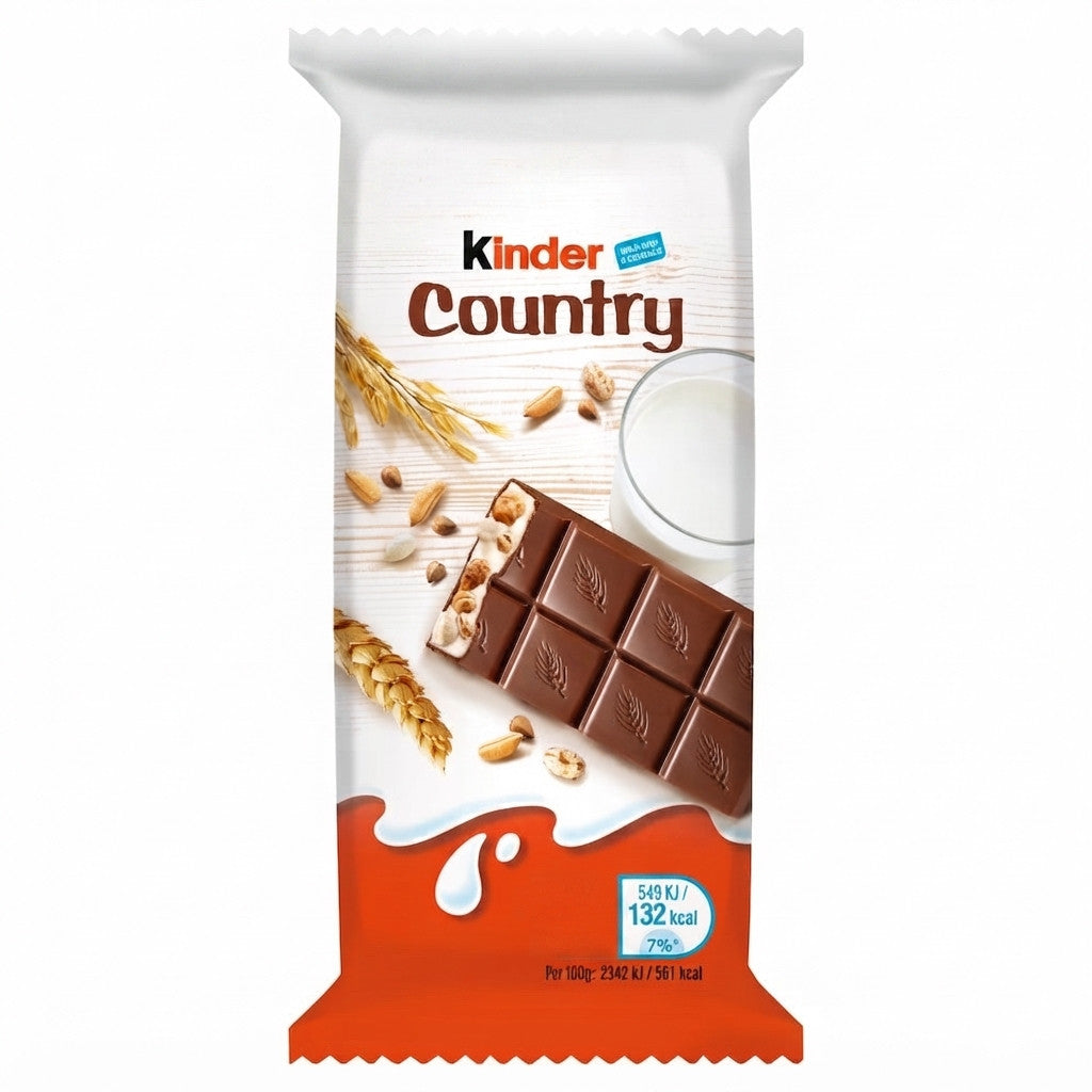 23g x 40 Kinder Country Milk & 5 Cereals Chocolate Bars Bulk Box