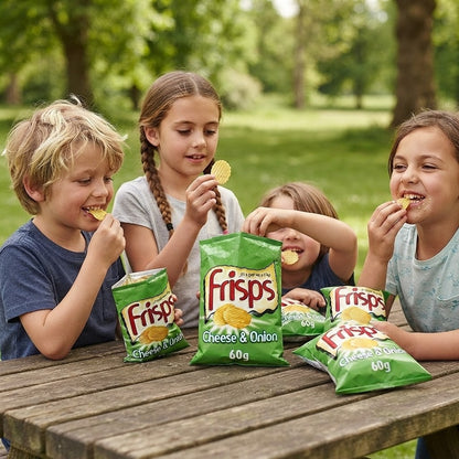 Frisps Cheese & Onion Crisps 60g x 16 | Vegetarian Bulk Box