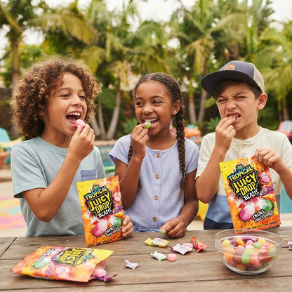 Juicy Drop Blasts Chews 120g x 12 | Sour Powder Filled Tropical Flavours
