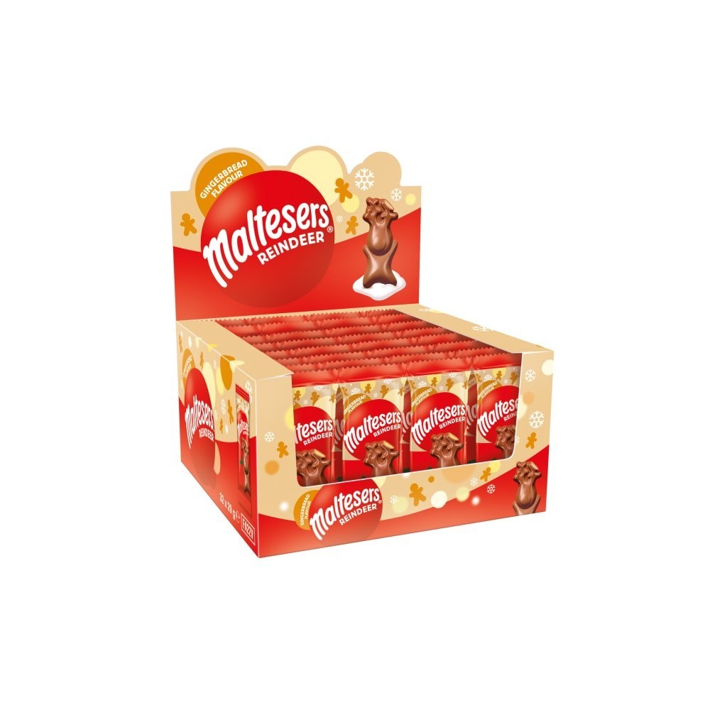 29g x 32 Maltesers Reindeer Gingerbread Chocolate Christmas Treat Bulk Box