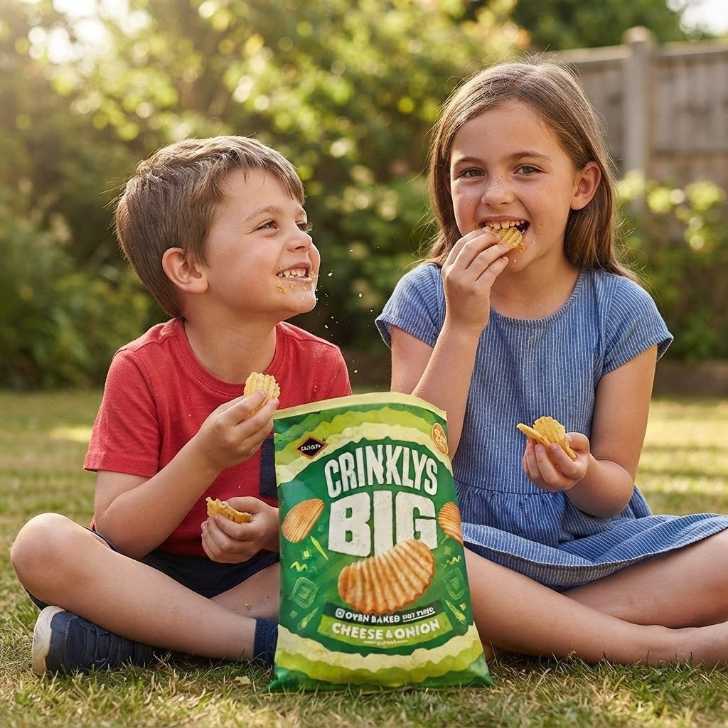 Jacob's Crinklys Cheese & Onion Crisps 45g x 30 | Oven Baked | Bulk Box