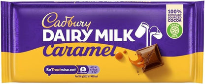Cadbury Dairy Milk Caramel Chocolate Bar 120g x 16 Bulk Multi-Pack