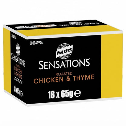 Walkers Sensations Roasted Chicken & Thyme Crisps 65g x 18 | Thicker Cut Sharing Bags