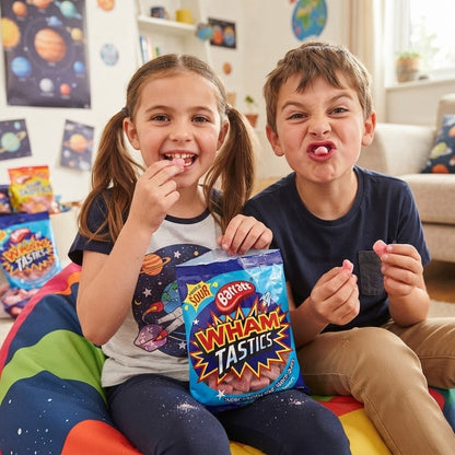 Barratt Wham Tastics Sour Space Gums 120g x 12 | Power of Sour | Vegetarian