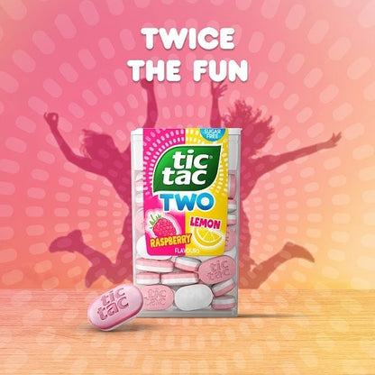38.5g x 16 Pack Tic Tac Two Sugar Free Mints Bulk Box - Choice of Flavours