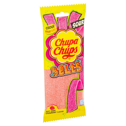 Chupa Chups Soft Candy Belts 90g x 18 | Strawberry, Green Apple & Mixed Fruit