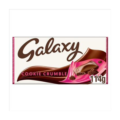 114g x 24 Galaxy Cookie Crumble Chocolate Bar Bulk Box Milk Chocolate