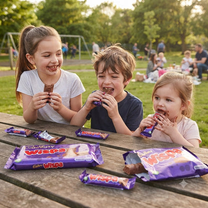 Cadbury Wispa Chocolate Bar Bulk Box Multi-Pack 11x (4x 23.7g) UK Import Fresh