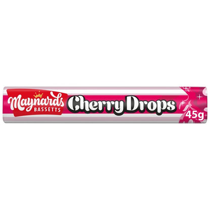 45g Maynards Bassetts Cherry Drops Sweets Roll Bulk Box Multipack British