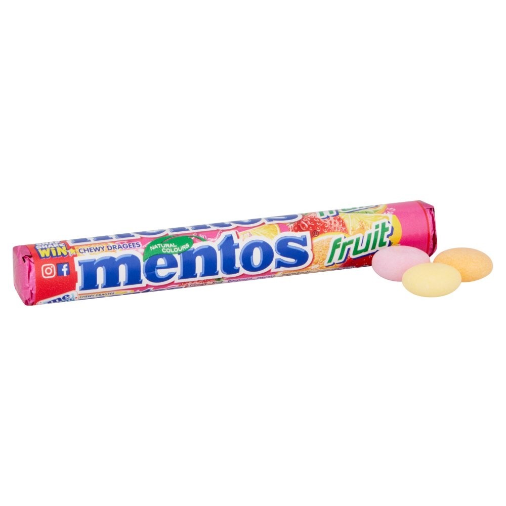 Mentos Fruit Chewy Dragees 38g | 40 or 320 Bulk Pack