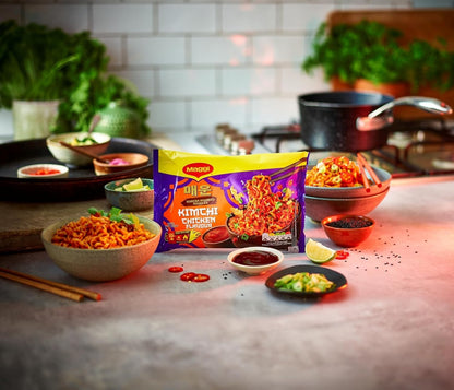 Maggi Korean Inspired Noodles 130g x 6 | Kimchi Chicken, Spicy Cheese or Gochujang Beef