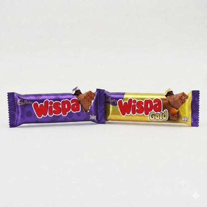 Cadbury Wispa & Wispa Gold Chocolate Bars Bulk Box - 36g or 48g x 48 UK