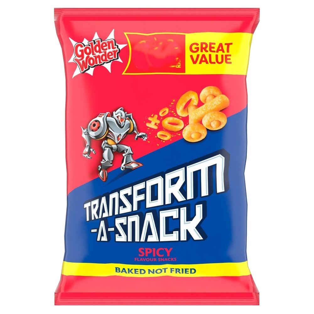 Golden Wonder Transform-A-Snack Crisps 56g x 18 | BBQ, Spicy, Cheese & Onion & Beef