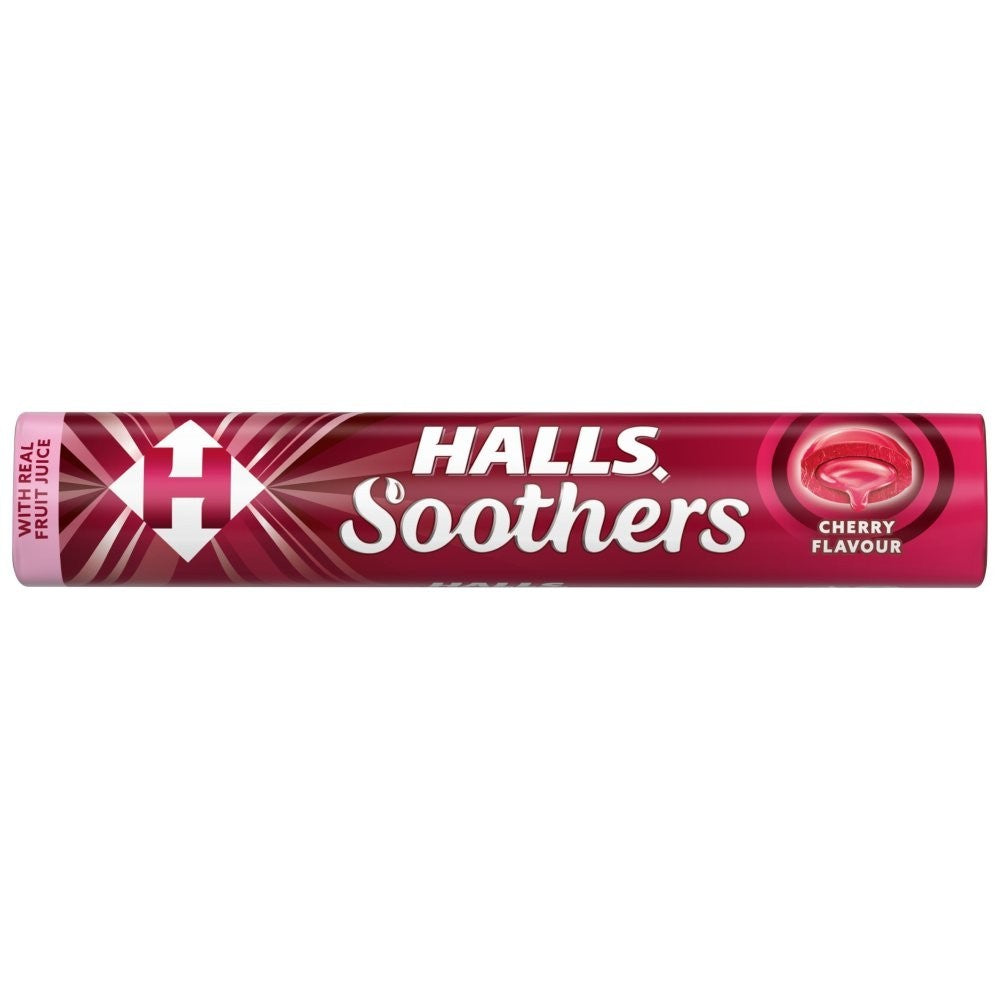 Halls Soothers Cherry Lozenges 45g x 20 | Real Fruit Juice